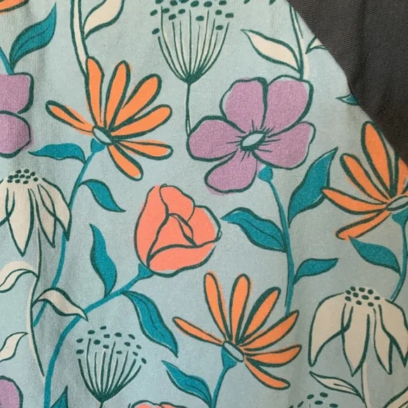 RAGS Cotton Blend Stretchy Footless Floral Print Romper Size 2T